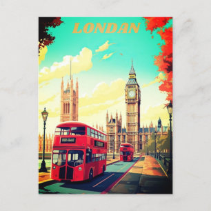 Londen Travel Briefkaart Art, Londen Travel Art, E