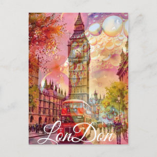 Londen Travel Briefkaart Art, Londen Travel Art, E