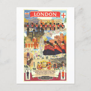  Londen Travel Poster Briefkaart
