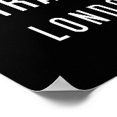 Londen - typografisch poster, zwart-wit poster (Hoek)