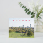 Londen uitzicht vanaf Primrose Hill briefkaart (Staand voorkant)