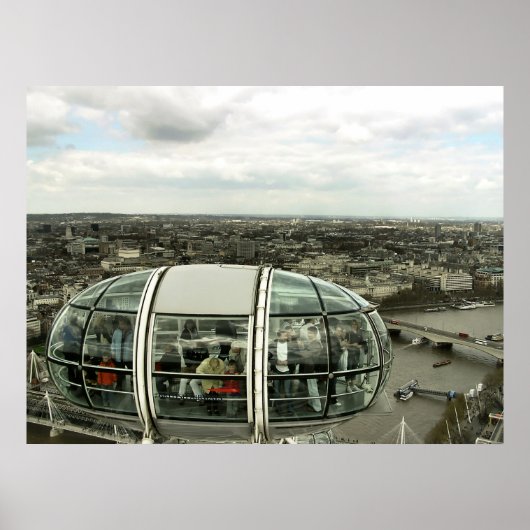 LONDEN UITZICHT VIA LONDON EYE PODS Poster (Voorkant)