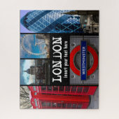 Londen, uitzichten, met aangepast bericht legpuzzel (Verticaal)