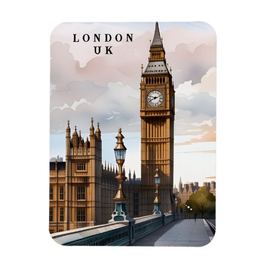 Londen UK reizen kunst  magneet (Verticaal)