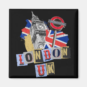 Londen UK retro stijl ontwerp Magneet
