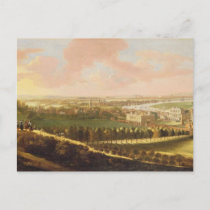 Londen van Greenwich Hill, c.1680 (olie op canvas) Briefkaart