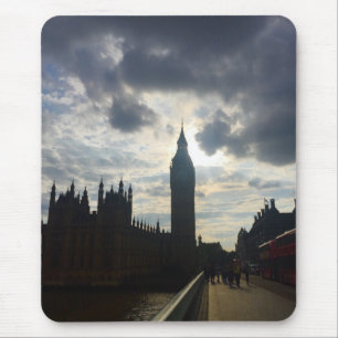 Londen Verenigd Koninkrijk Big Ben Sunset Clouds S Muismat