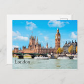 Londen, Verenigd Koninkrijk Big Ben Uitzicht Briefkaart (Voorkant / Achterkant)