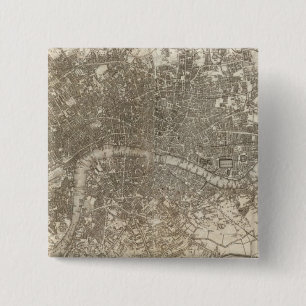 Londen Vierkante Button 5,1 Cm