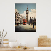 Londen vintage poster (Keuken)