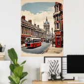 Londen vintage poster (Thuiskantoor)