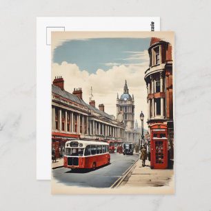 Londen vintage poster briefkaart