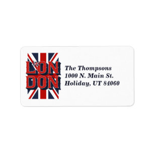 Londen Vlag / Mailing Labels