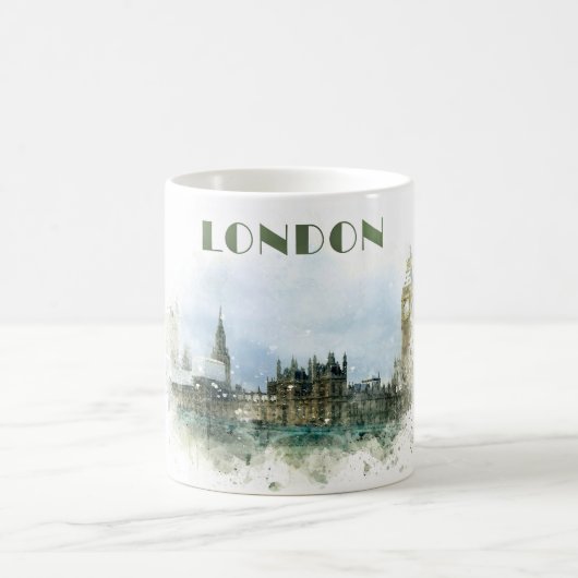 Londen waterverf illustratie koffiemok (Center)