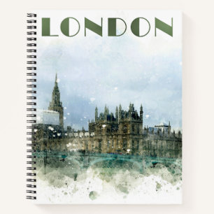 Londen waterverf illustratie notitieboek
