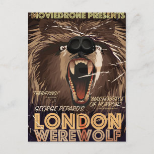 Londen weerwolf vintage film poster briefkaart