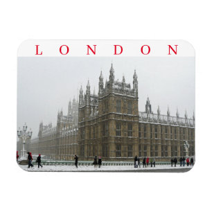 Londen Westminster in de sneeuwkoelkast Magneet