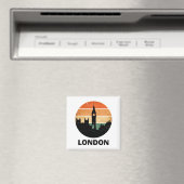 Londen Zonsondergang Cityscape Travel Souvenir Magneet (Insitu (Vaatwasser))