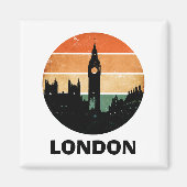 Londen Zonsondergang Cityscape Travel Souvenir Magneet (Voorkant)