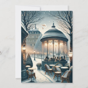 Londens Festieve Seizoen - Vintage Kerstmis Feestdagenkaart