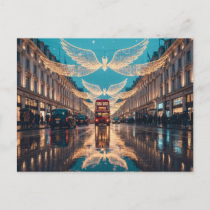 Londense bus op Regent Street Briefkaart