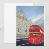 Londense busuitnodiging kaart (Voorkant / Achterkant)