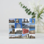 Londense collage briefkaart (Staand voorkant)