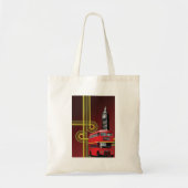 Londense dubbeldekkerbus en Big Ben Tote Bag (Voorkant)