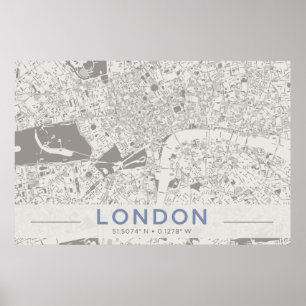 Londense kaart poster