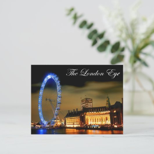 Londense ogen 's nachts briefkaart (Staand voorkant)