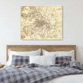 Londense omgevingen canvas afdruk (Insitu (Slaapkamer))