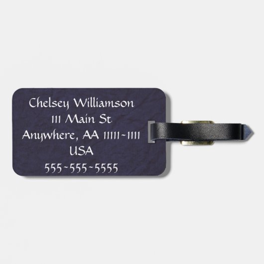 Londense roepende bagagelabel (personalize) (Achterkant horizontaal)