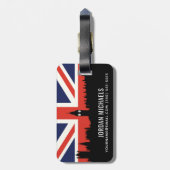 Londense Silhouet | De Britse Vlag Bagagelabel (Achterkant verticaal)