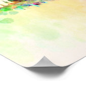 Londense skyline op waterverf achtergrond poster (Hoek)