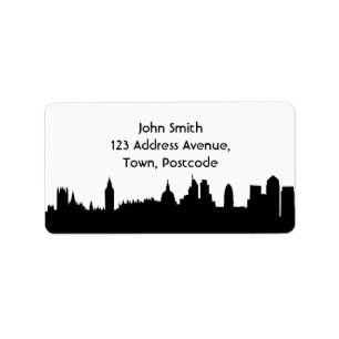Londense skyline silhouette cityscape etiket