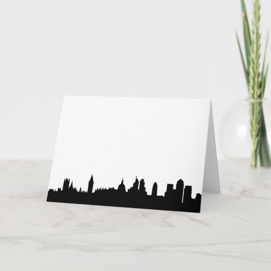 Londense skyline silhouette cityscape kaart (Voorkant)