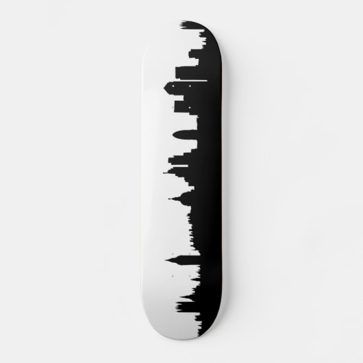 Londense skyline silhouette cityscape skateboard (Voorkant)