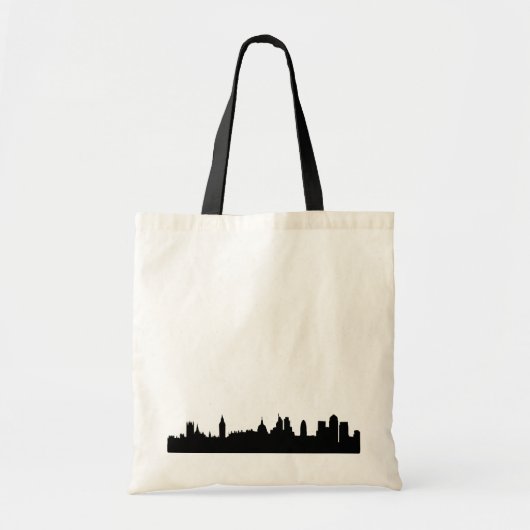 Londense skyline silhouette cityscape tote bag (Voorkant)