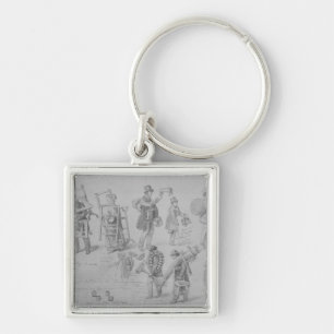 Londense straathandelaren, 1830-40 sleutelhanger