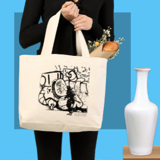 Londense Straatkunst, Samurai, Creatieve Kunst Grote Tote Bag
