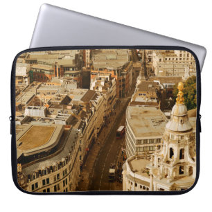 Londense uitzicht panorama met stadsarchitectuur laptop sleeve