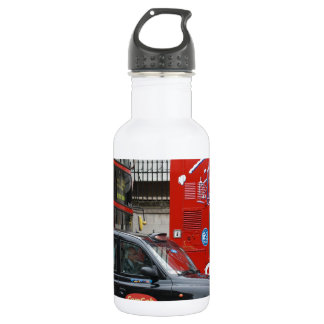 Londense zwarte taxi waterfles