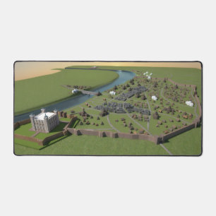 London 1300 Aerial Uitzicht Deskmat Bureaumat