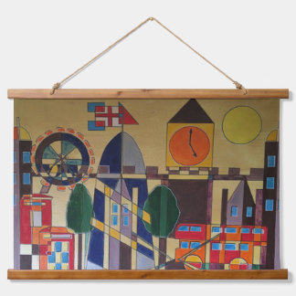 London Acrylcubisme Hangend Wandkleed