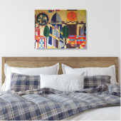 London Acrylic Cubism Canvas Afdruk (Insitu (Slaapkamer))
