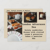 London Aftermiddag Tea Briefkaart (Voorkant / Achterkant)