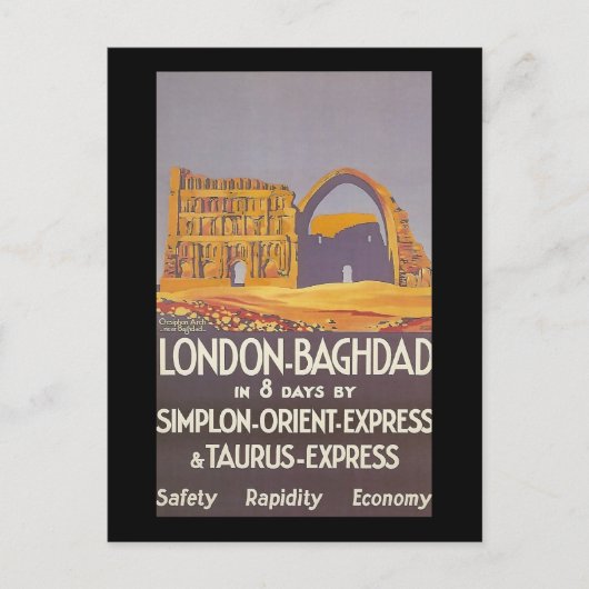 London Baghdad simplon orient express Briefkaart (Voorkant)