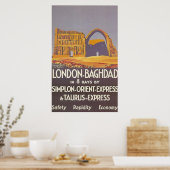 London Baghdad simplon orient express Poster (Keuken)