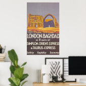 London Baghdad simplon orient express Poster (Thuiskantoor)