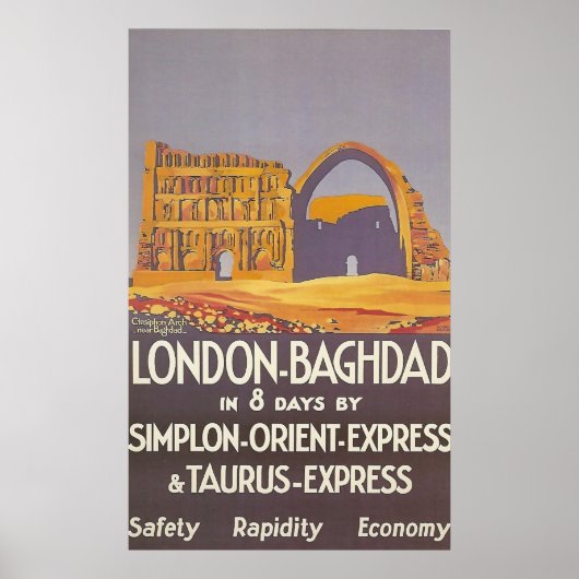 London Baghdad simplon orient express Poster (Voorkant)